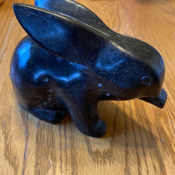 Heavy Carved Soapstone Rabbit Sculpture - Picture 12 of 12